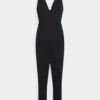Sleeveless Plunge - Jumpsuit - Black