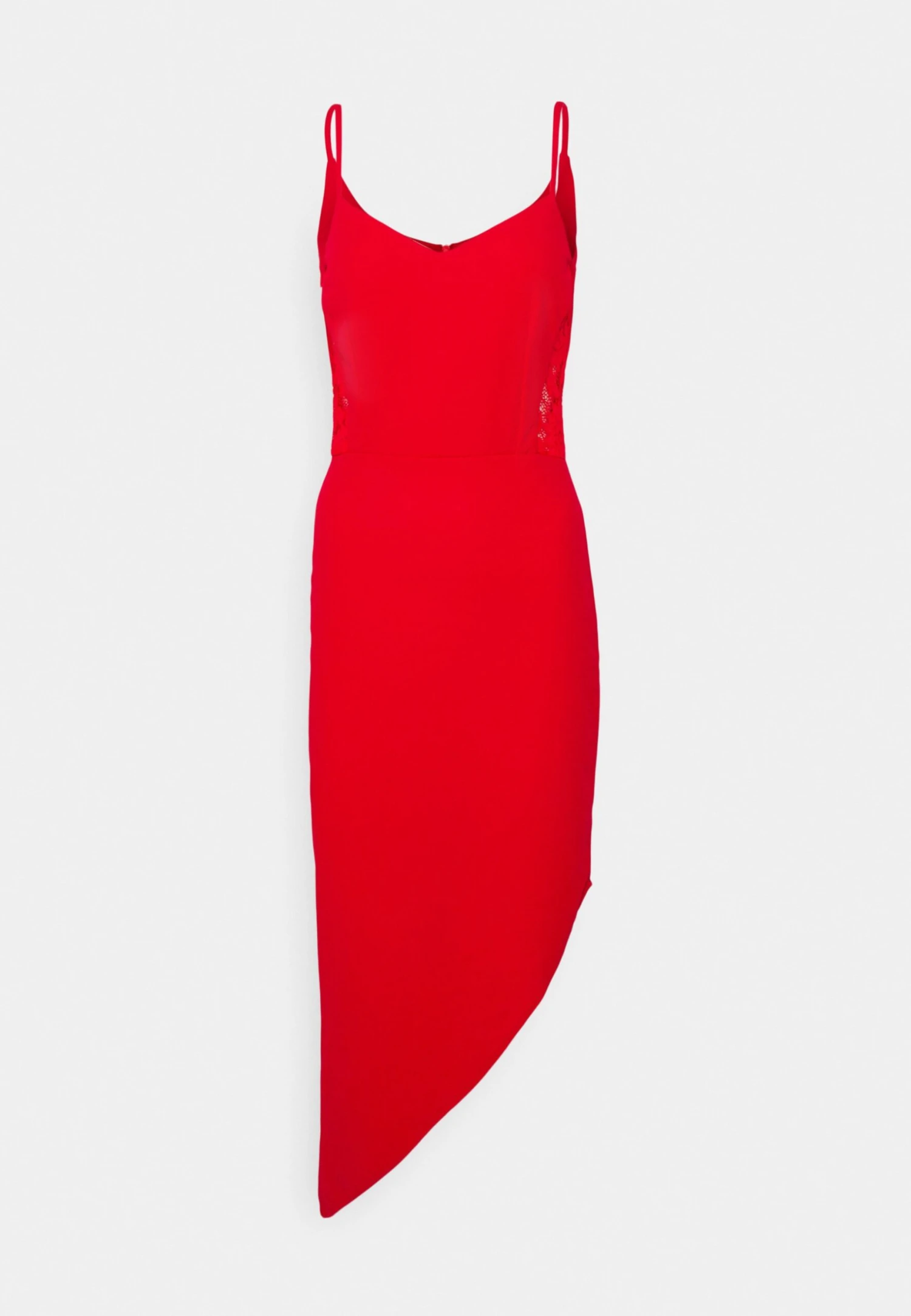 Laila Asymmetric Midi Dress - Jurk - Red 4 Laila Asymmetric Midi Dress - Jurk - Red - Afbeelding 4