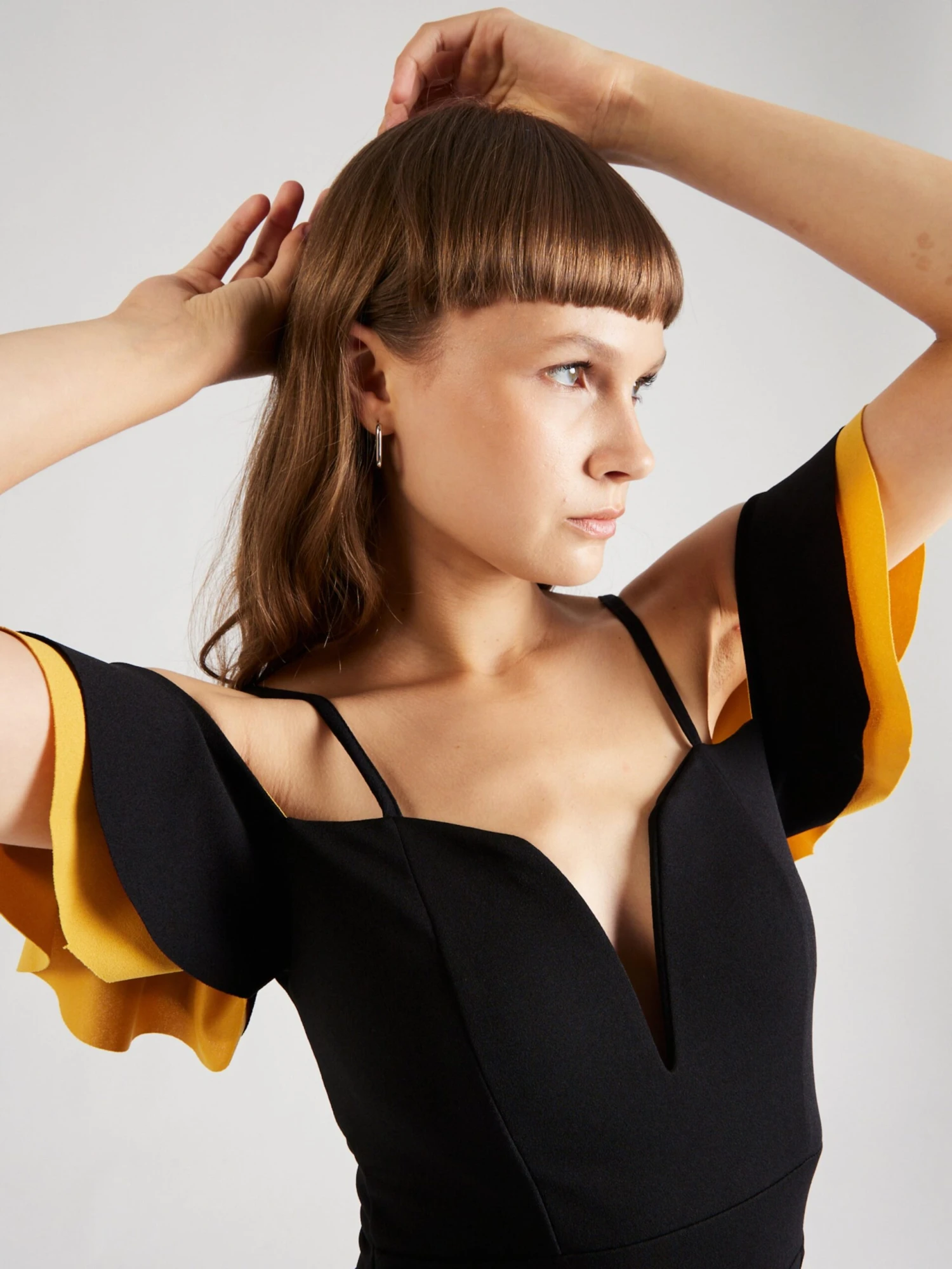 Wal G Midi Jurken Jurk SIMAH Dames Zwart 2 Wal G Midi Jurken Jurk SIMAH Dames Zwart - Afbeelding 2