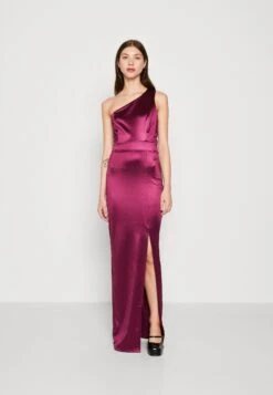 Wal G Stoey One Shoulder Maxi - Jerseyjurk - Plum
