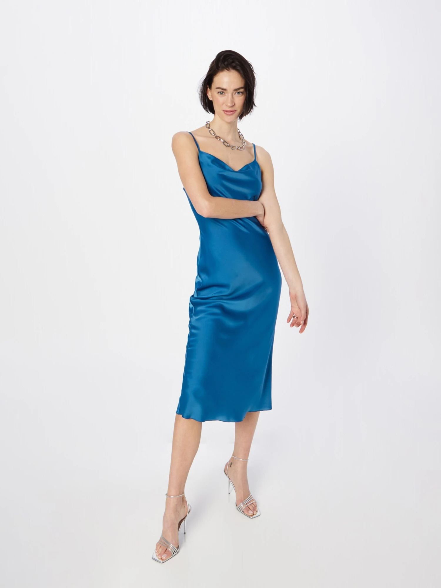 Wal G Midi Jurken Jurk CARA Dames Blauw 5 Wal G Midi Jurken Jurk CARA Dames Blauw - Afbeelding 5