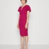 Wal G Tatiana Ruffle Sleeve Midi - Jerseyjurk - Raspberry