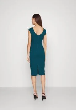 Wal G Nora Midi Dress - Jerseyjurk - Dark Teal Blue -Wal G c36a0f2d61284a6e9e6a2c22dd36ead9