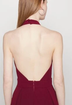 Wal G Yanny Halter Neck Bodycon - Galajurk - Berry Wine -Wal G c5ee65c550bc46ed82a8f55ce32629e1