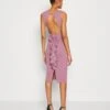 Wal G Petra Ruffle Midi - Jerseyjurk - Mauve Pink