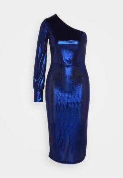 Wal G Hali One Sleeve Midi - Cocktailjurk - Electric Blue -Wal G c71437527e7d4ca4b4bd2c117e4301cf