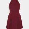 Wal G Cheryl Halter Neck Skater Dress - Jurk - Wine