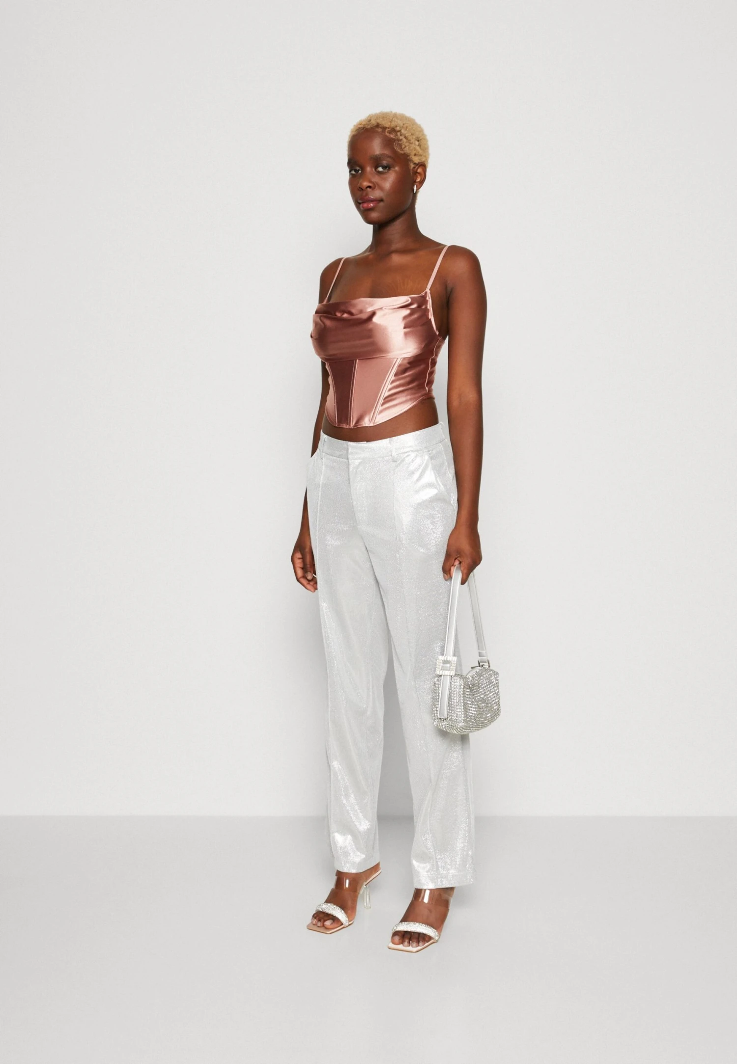 Wal G Christian Corset Crop - Top - Dusty Pink 2 Wal G Christian Corset Crop - Top - Dusty Pink - Afbeelding 2