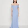 Wal G Rish Off Shoulder Maxi - Jerseyjurk - Powder Blue