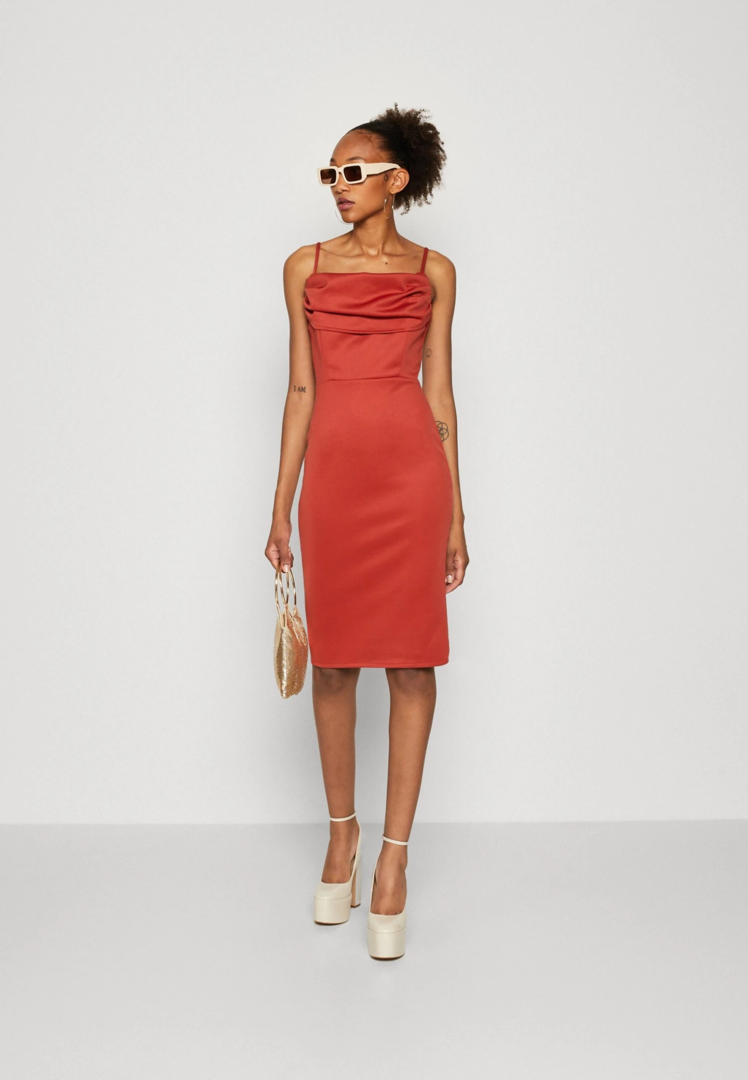 Wal G Jessy Dress - Cocktailjurk - Terracotta 2 Wal G Jessy Dress - Cocktailjurk - Terracotta - Afbeelding 2