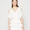 Wal G Cruise Collection Sanjila Ruffle Dress - Jurk - White