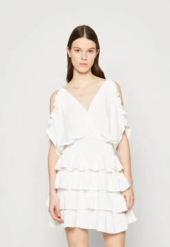 Wal G Cruise Collection Sanjila Ruffle Dress - Jurk - White