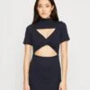 Wal G Willow Cut Out Mini - Jerseyjurk - Navy Blue