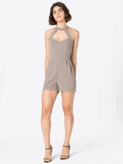 Wal G Korte Jumpsuits Jumpsuit JOANNA Dames Taupe -Wal G dbc5590834186198626d9ee962286d4f