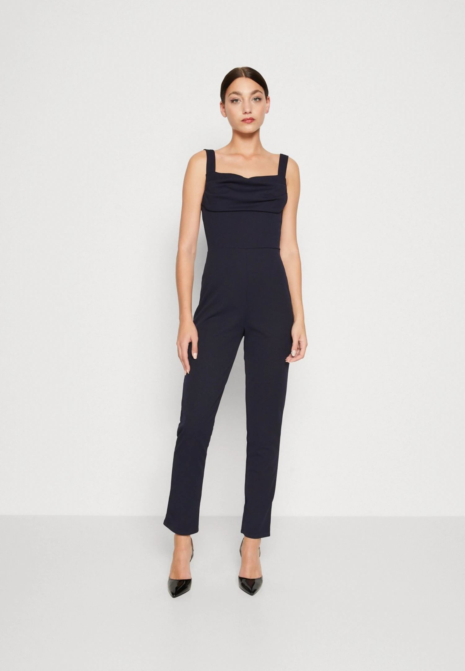 Wal G Serena Pleated - Jumpsuit - Navy Blue