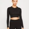 Wal G Roza Back Detail Crop - Longsleeve - Black