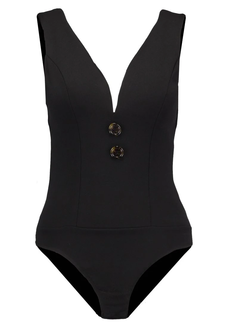 Wal G Tortoise Button Body - Top - Black 4 Wal G Tortoise Button Body - Top - Black - Afbeelding 4