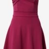 Wal G Jerseyjurken Jurk ROSHNA Dames Wijnrood