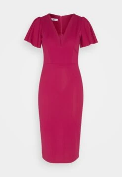 Wal G Tatiana Ruffle Sleeve Midi - Jerseyjurk - Raspberry 10 Wal G Tatiana Ruffle Sleeve Midi - Jerseyjurk - Raspberry -Wal G e55de6f3951d49f389fa6fc776169d93
