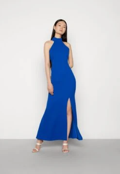 Wal G Halter Neck Maxi Dress - Galajurk - Electric Blue