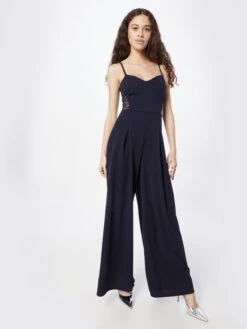 Wal G Lange Jumpsuits Jumpsuit LANEY Dames Navy -Wal G e77e5c6fb6a738bcc15255bde6f69779
