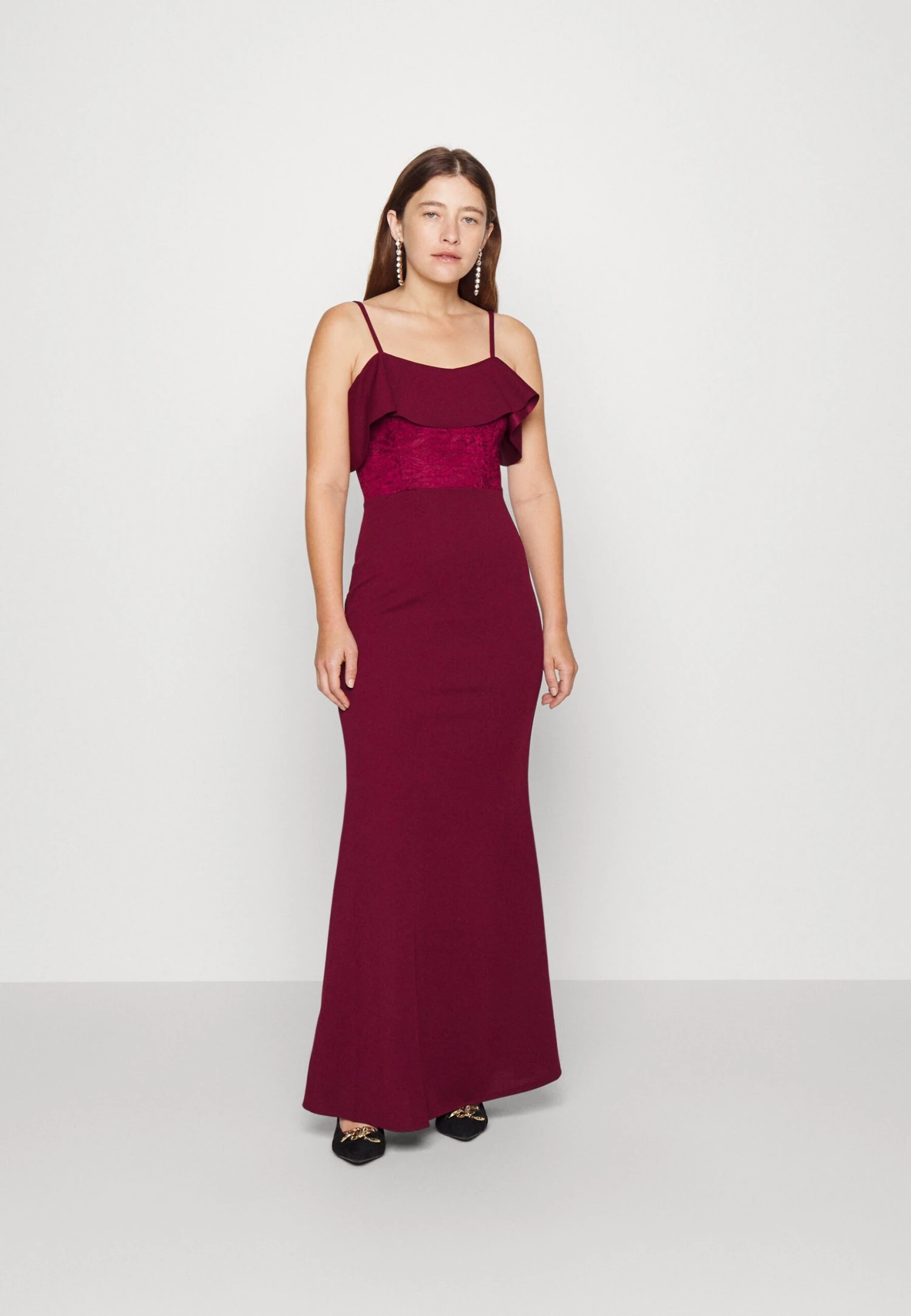 Mita Ruffle Maxi - Galajurk - Wine 1 Mita Ruffle Maxi - Galajurk - Wine