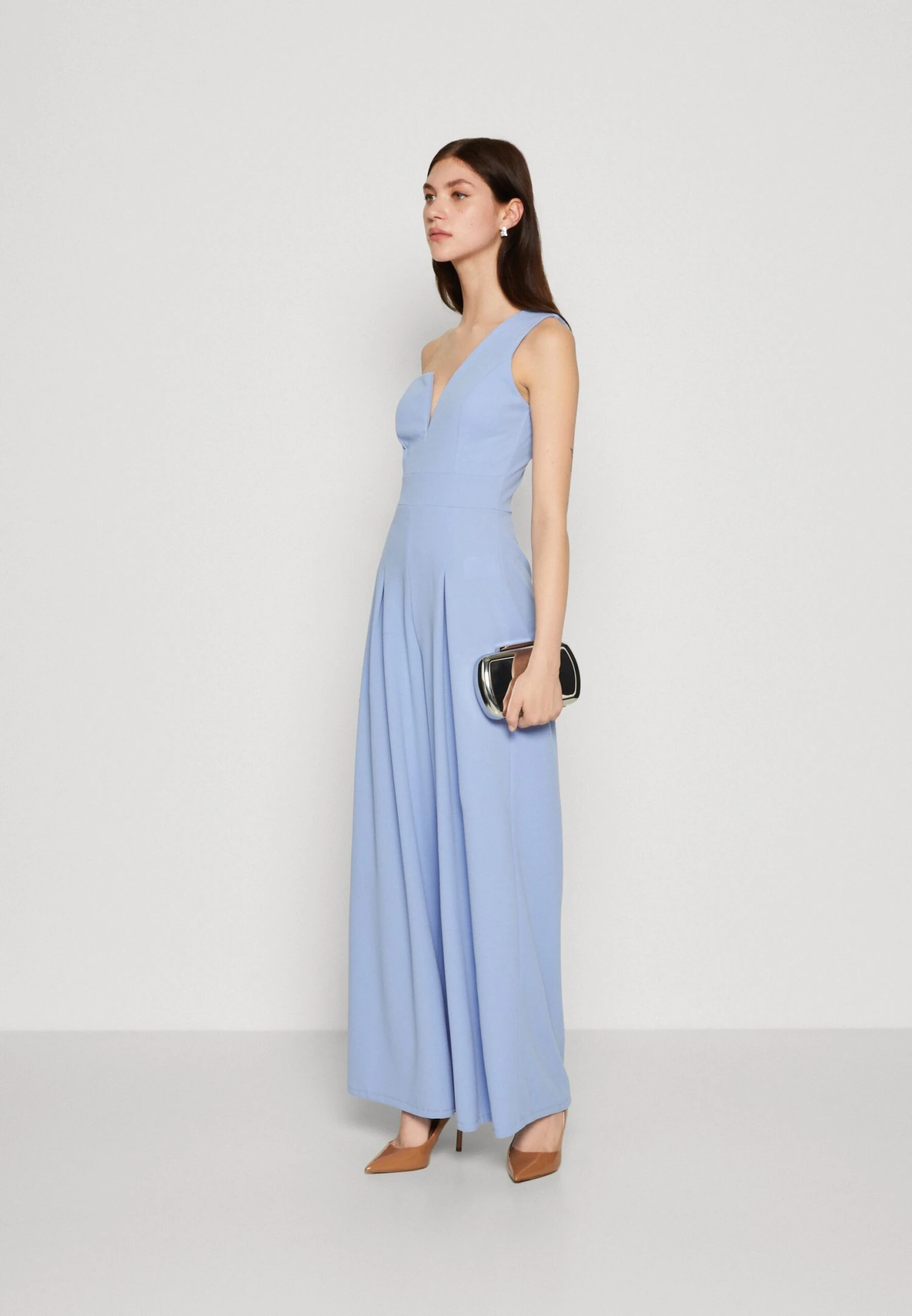 Wal G Gigi Wide Leg Pleat - Jumpsuit - Powder Blue 2 Wal G Gigi Wide Leg Pleat - Jumpsuit - Powder Blue - Afbeelding 2