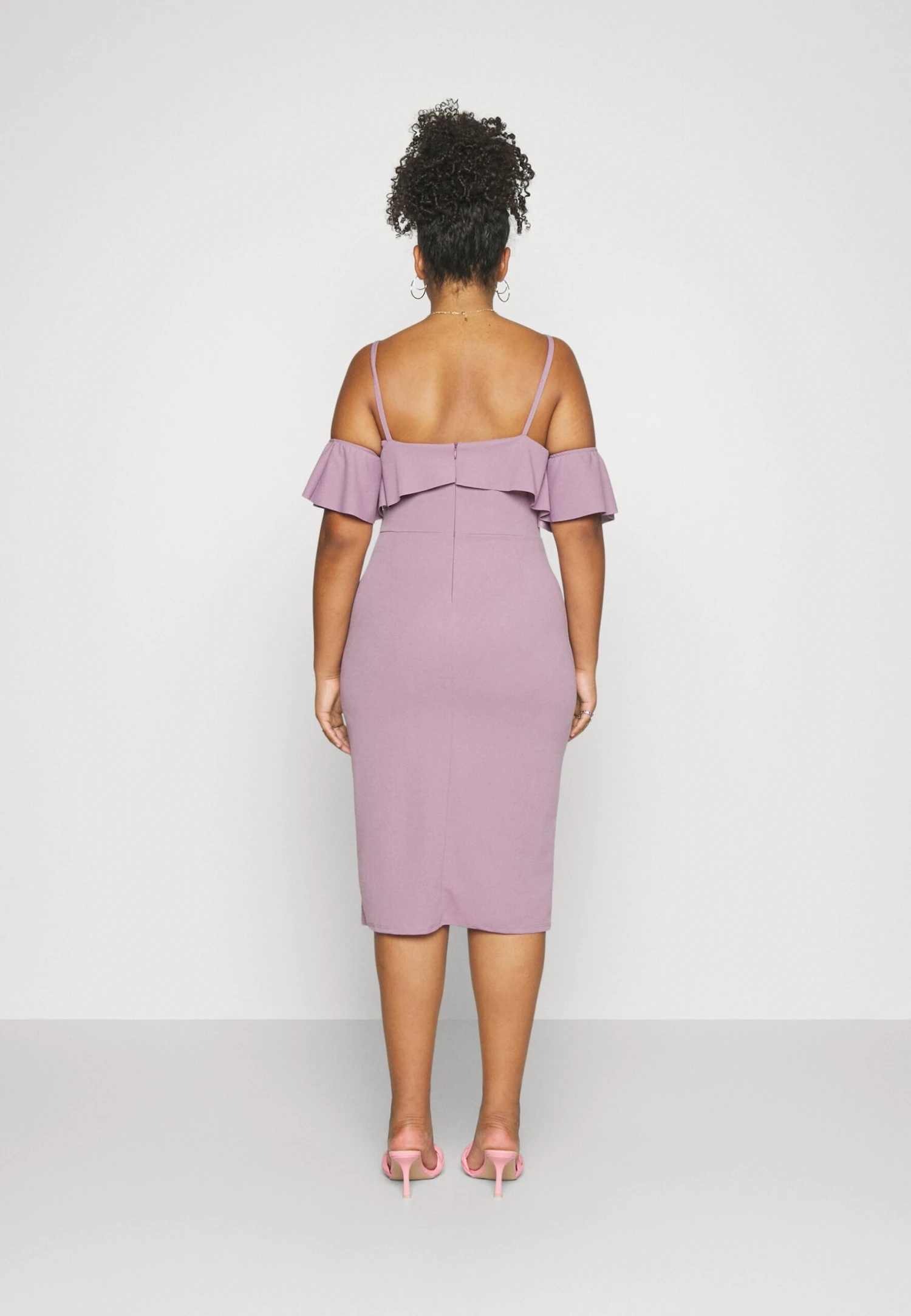 Andy Ruffle Midi - Jerseyjurk - Mauve Pink 3 Andy Ruffle Midi - Jerseyjurk - Mauve Pink - Afbeelding 3