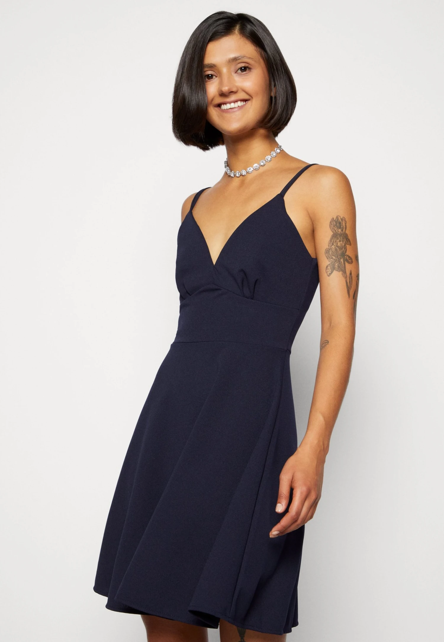 Wal G Jina Skater Dress - Jerseyjurk - Navy Blue 4 Wal G Jina Skater Dress - Jerseyjurk - Navy Blue - Afbeelding 4