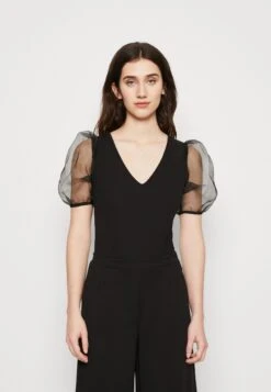 Wal G Matila Bodysuit - T-Shirt Print - Black