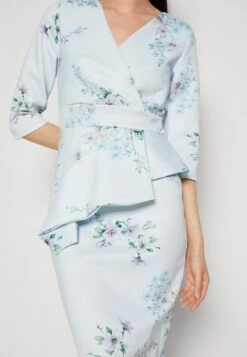 Wal G Wedding - Isabella Wrap Midi - Cocktailjurk - Light Blue -Wal G f84303ed572c49d1ae72b89f8d99ff64