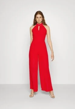 Wal G Fiona Cut Out Neck- Jumpsuit - Red