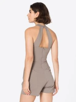 Wal G Korte Jumpsuits Jumpsuit JOANNA Dames Taupe -Wal G f9c8266bb39363c3cefe9f389eae4f13